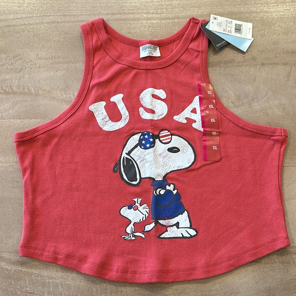 🌟5/$10 PEANUTS Snoopy Cropped Tank Top